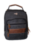 FIB Canvas Sling Bag Shoulder Strap Messenger Travel Pack w Tablet Pocket - Black