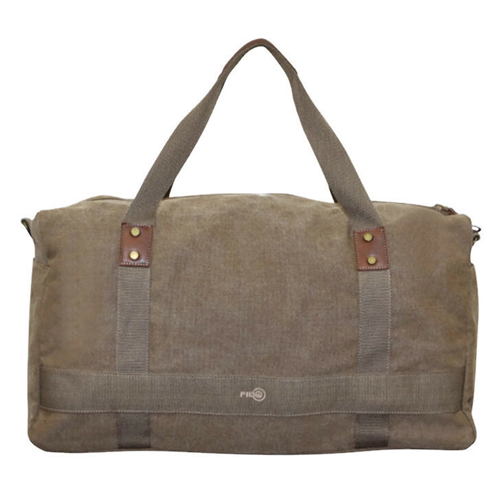 FIB 52cm Canvas Travel Duffle Bag Casual Duffel - Khaki Main image