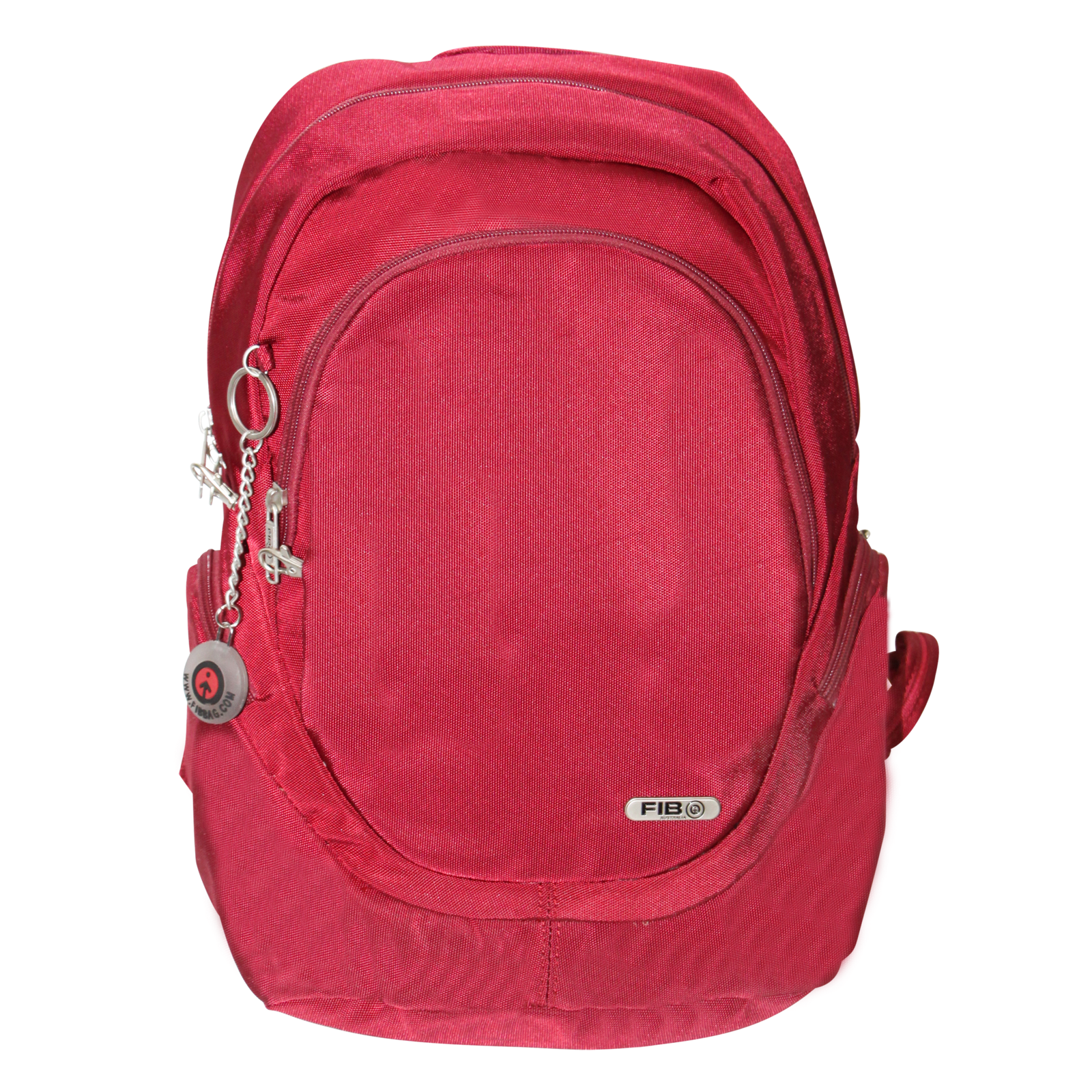 FIB Mens Backpack Travel Rucksack Shoulder Bag - Burgundy Main image