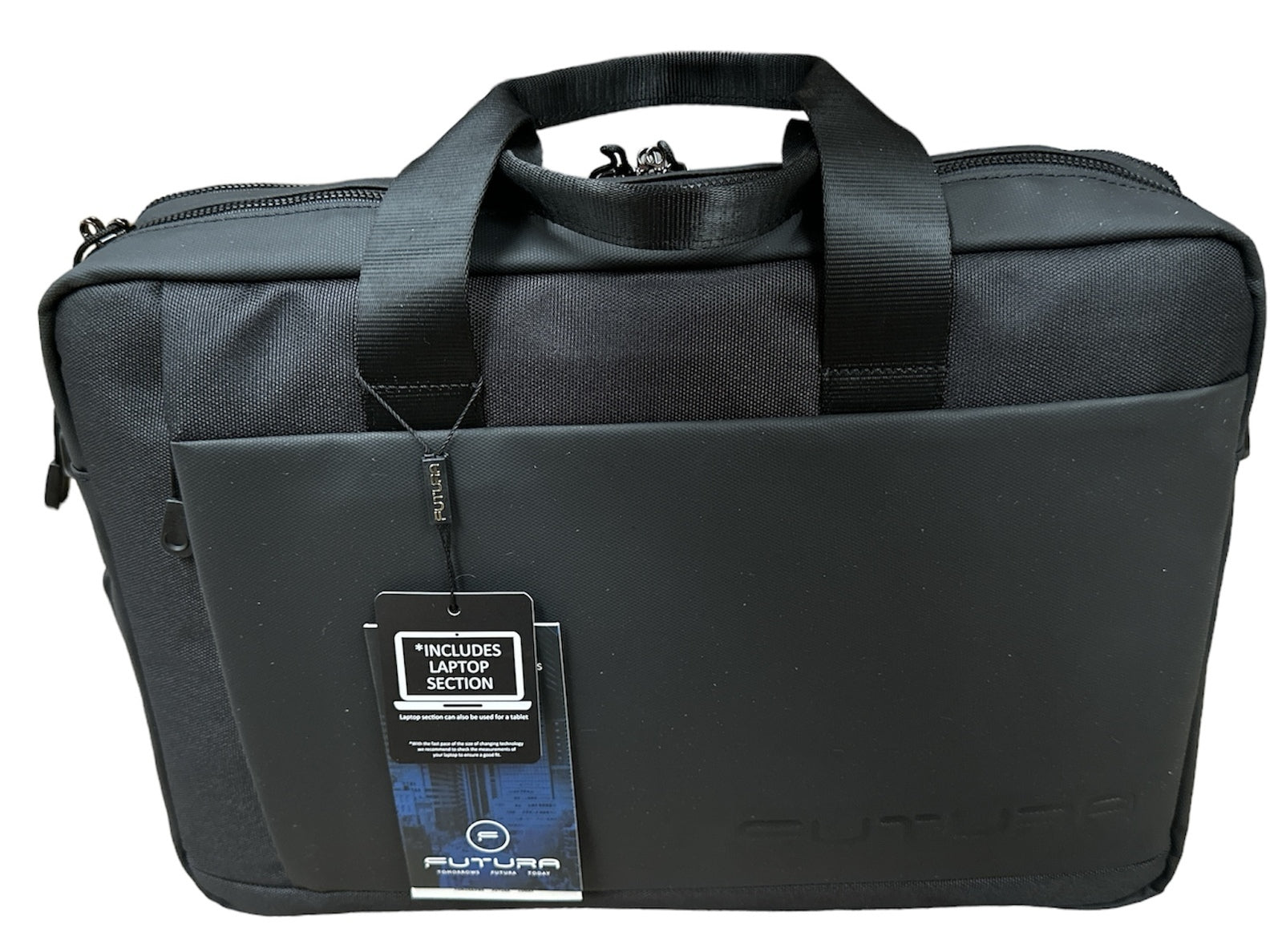 15" Futura Laptop Computer Bag Travel Work Messenger Bag w/USB Port - Black Main image