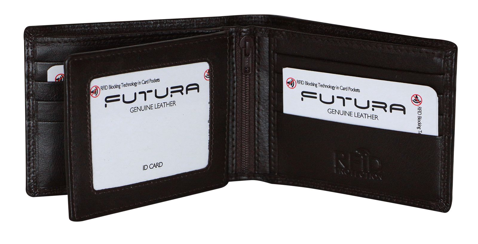 Futura Mens Harrison RFID Genuine Leather Wallet - Brown Main image