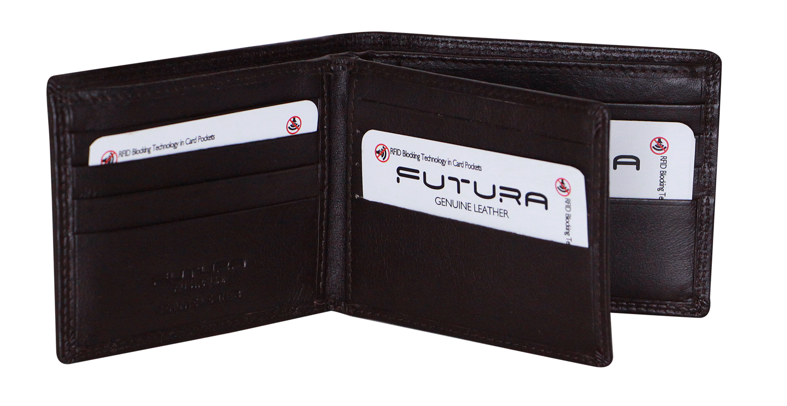 Futura Mens Harrison RFID Genuine Leather Wallet - Brown Secondary image