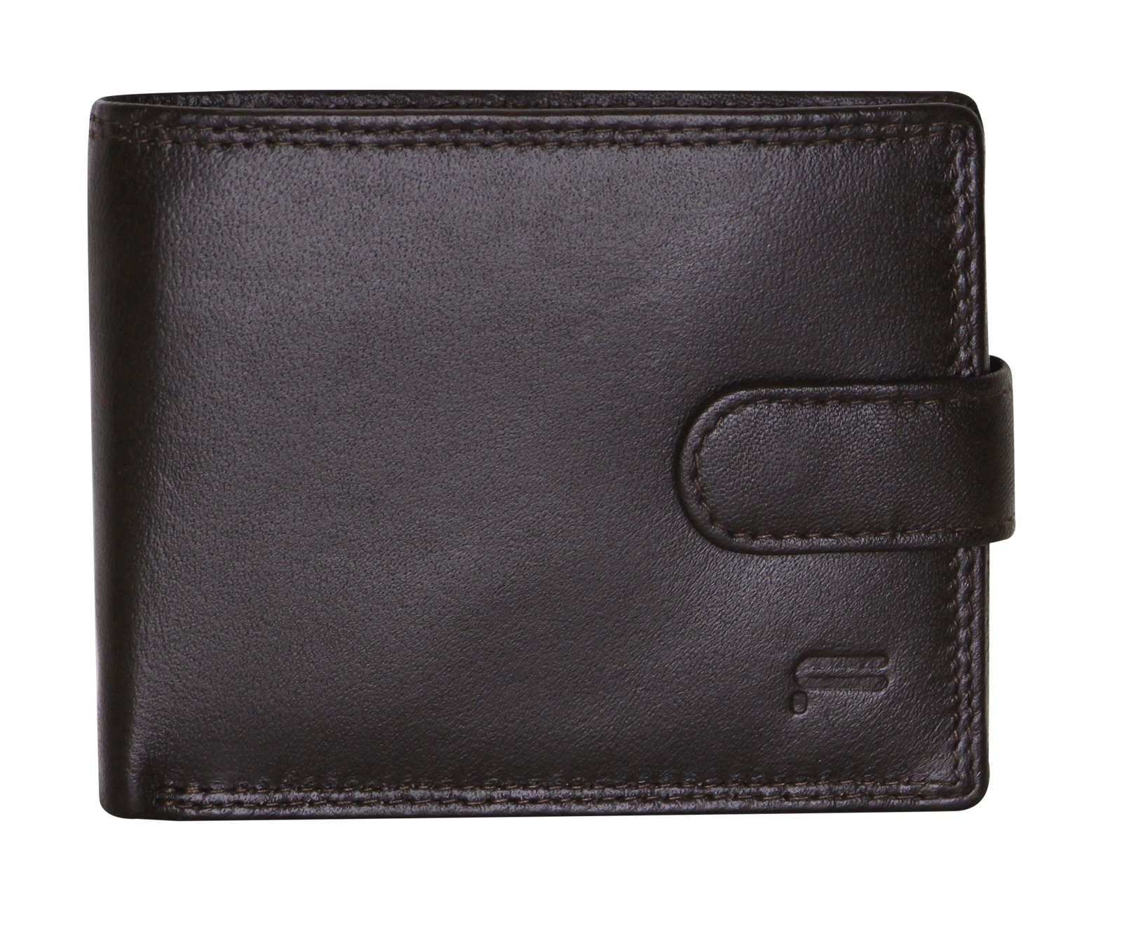 Futura Mens RFID Leather Coin Fold Over Wallet - Brown Secondary image