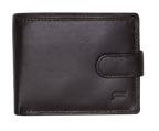 Futura Mens RFID Leather Coin Fold Over Wallet - Brown