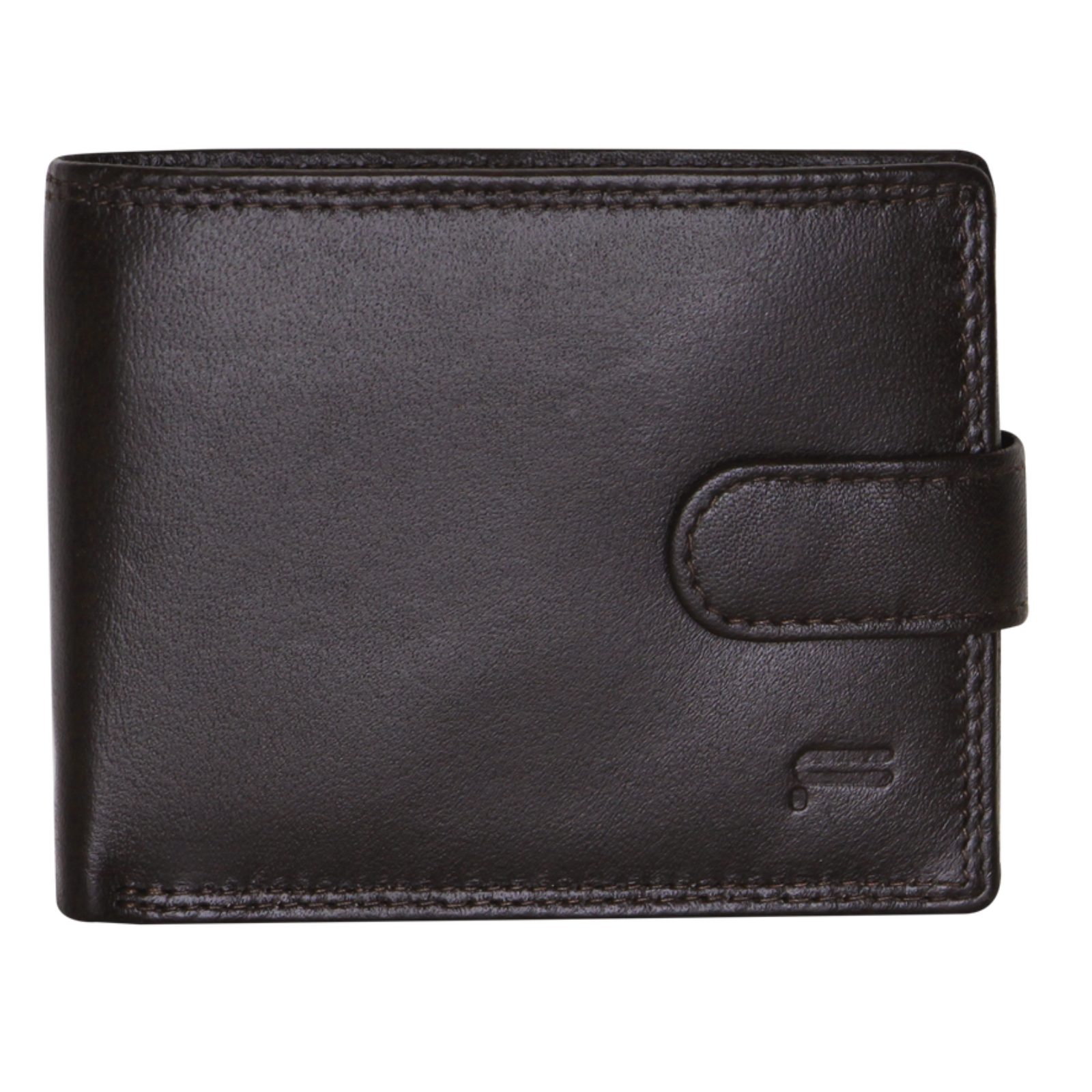 Futura Mens RFID Leather Coin Fold Over Wallet - Brown Main image