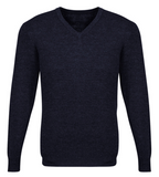 Mens Advatex Varesa Wool Pullover Jumper Cardigan - Navy - S