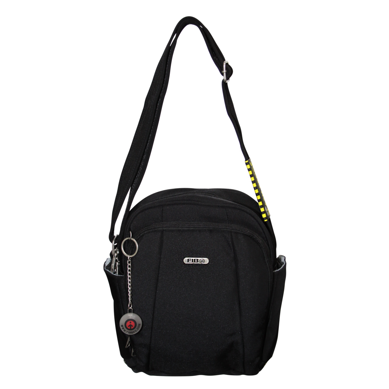 FIB Mens Tablet Crossover Bag Shoulder Strap Travel Wallet - Black Secondary image
