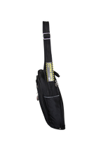 FIB Mens Tablet Crossover Bag Shoulder Strap Travel Wallet - Black