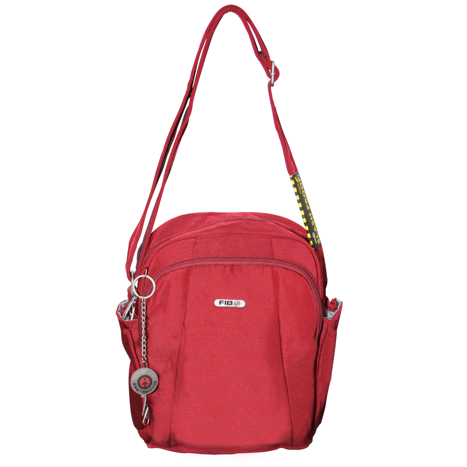 FIB Mens Tablet Crossover Bag Shoulder Strap Crossbody Satchel Travel - Burgundy Secondary image
