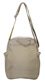 FIB Mens Tablet Crossover Travel Wallet Crossbody Shoulder Bag - Sand