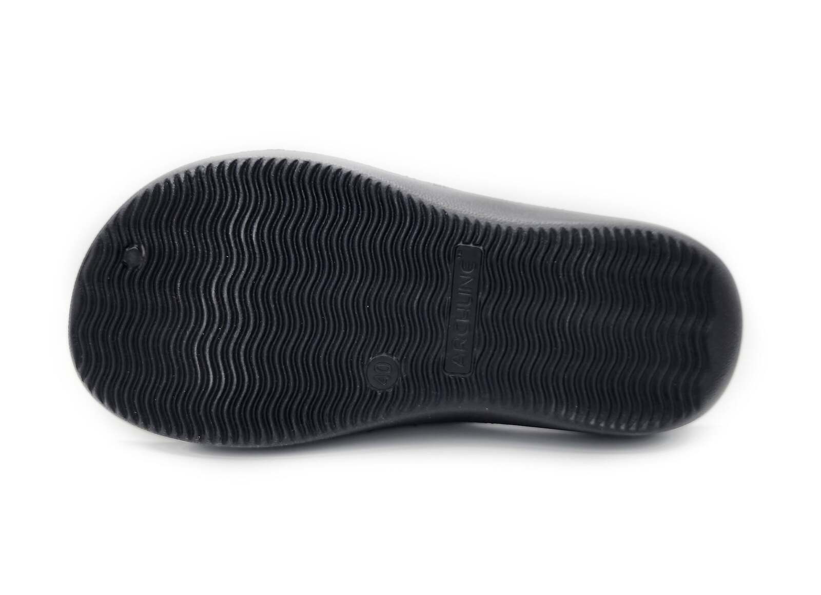 Archline Rebound Orthotic Slides Flip Flop Thongs Slip On Arch Support - Black - Euro 36