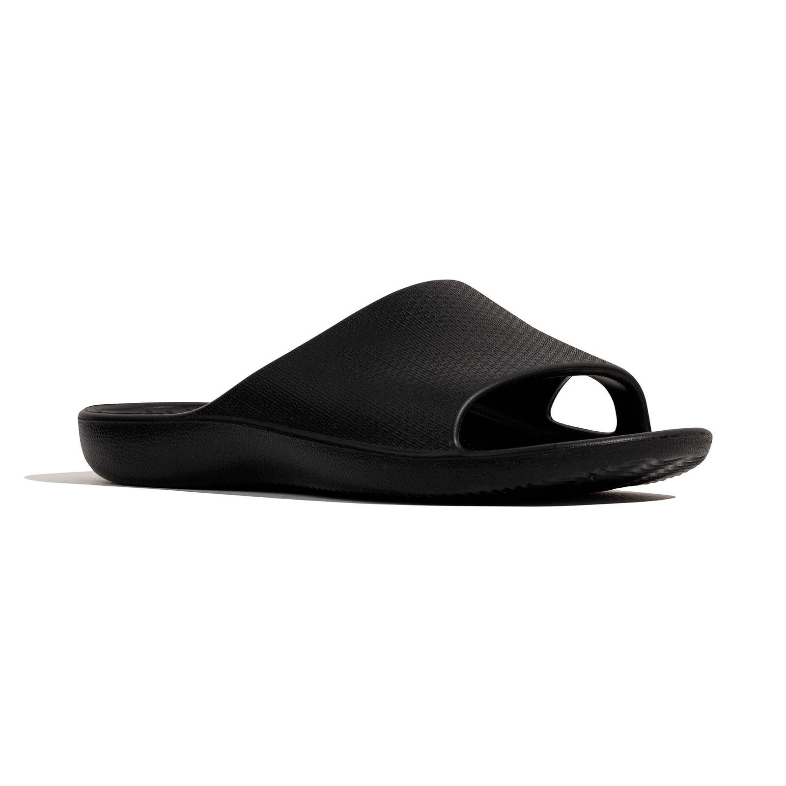 Archline Rebound Orthotic Slides Flip Flop Thongs Slip On Arch Support - Black - Euro 47