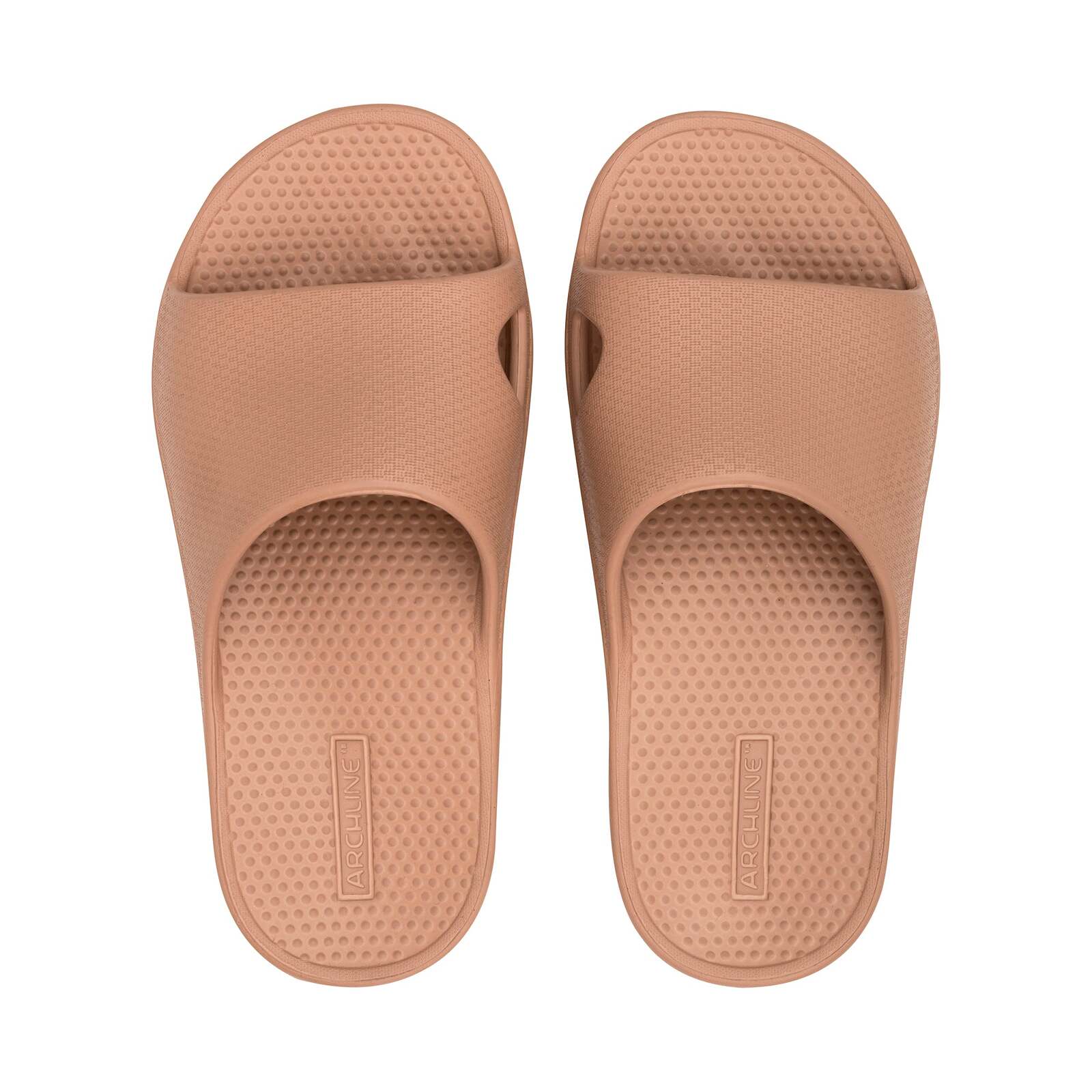Archline Rebound Orthotic Slides Flip Flop Thongs Slip On Arch Support - Putty - Euro 41 Secondary image