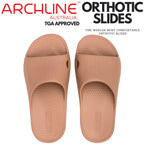 Archline Rebound Orthotic Slides Flip Flop Thongs Slip On Arch Support - Putty - Euro 41