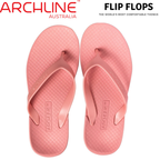 ARCHLINE Orthotic Thongs Arch Support Shoes Flip Flops - Pastel Pink - EUR 42