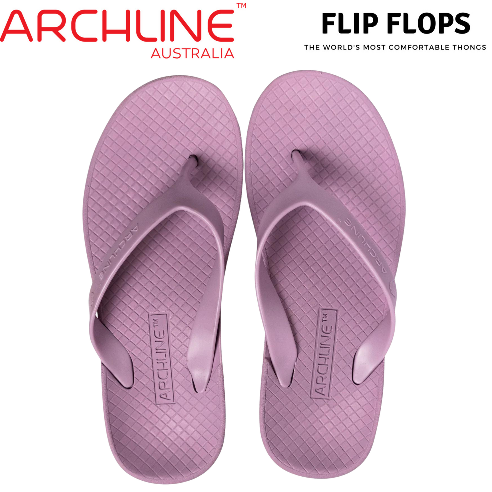 ARCHLINE Orthotic Flip Flops Thongs Arch Support Shoes Footwear - Lilac Purple - EUR 42 Secondary image
