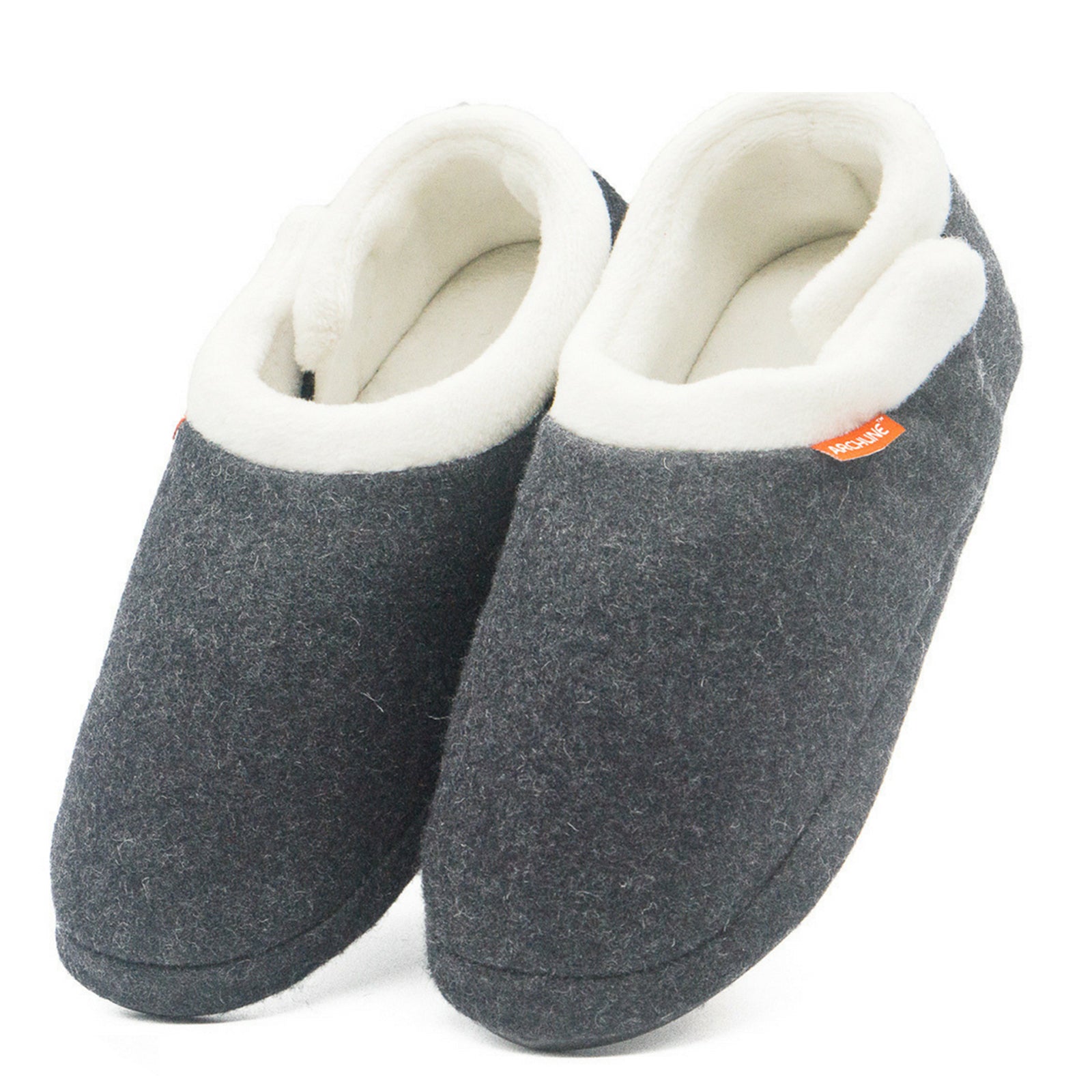 ARCHLINE Orthotic Slippers CLOSED Arch Scuffs Orthopedic Moccasins Shoes - Grey Marle - EUR 35 Main image