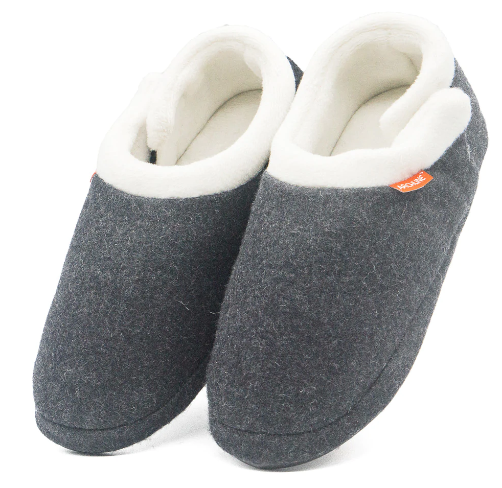ARCHLINE Orthotic Slippers CLOSED Arch Scuffs Orthopedic Moccasins Shoes - Grey Marle - EUR 38 Main image