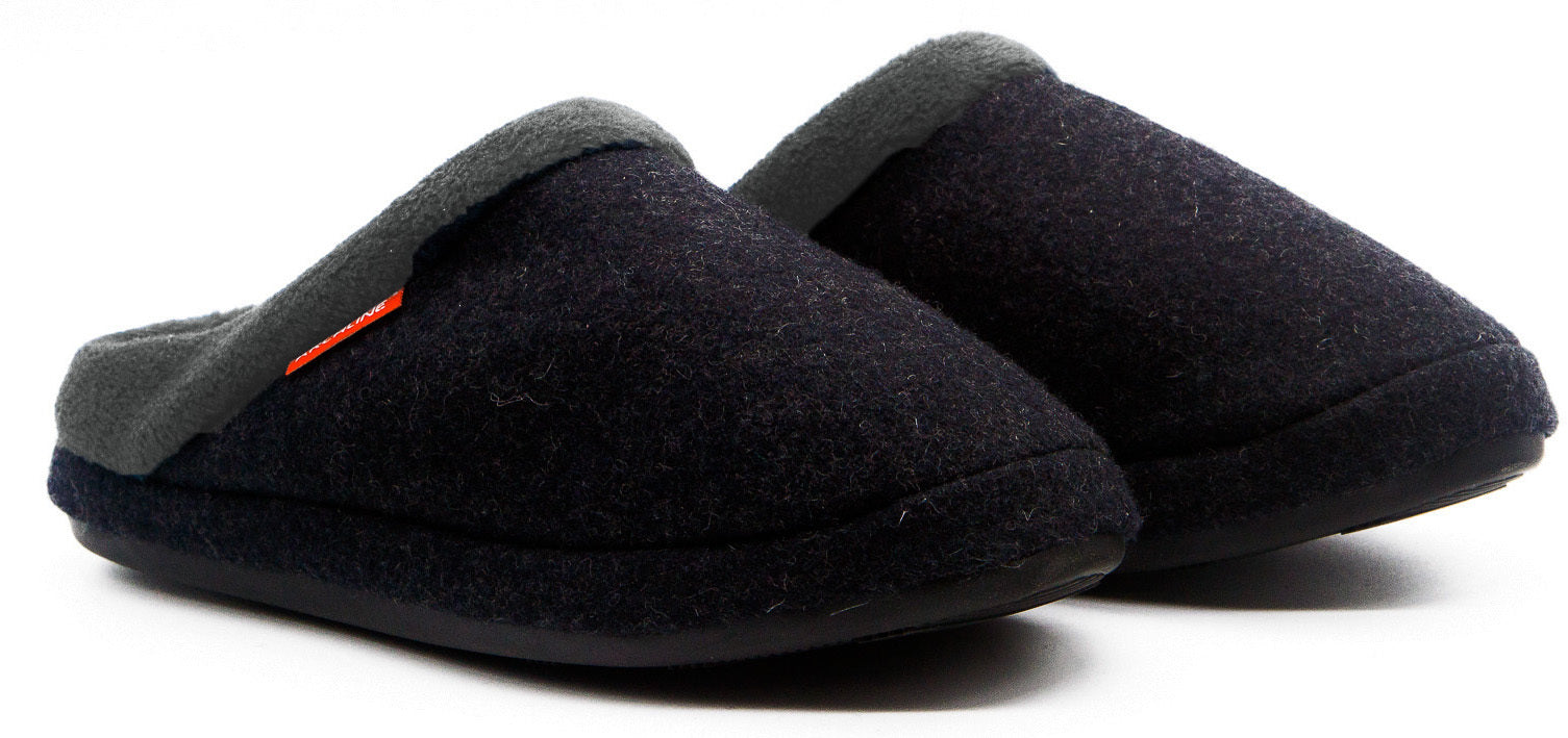 ARCHLINE Orthotic Slippers Slip On Arch Scuffs Orthopedic Moccasins - Charcoal Marle - EUR 38 Main image