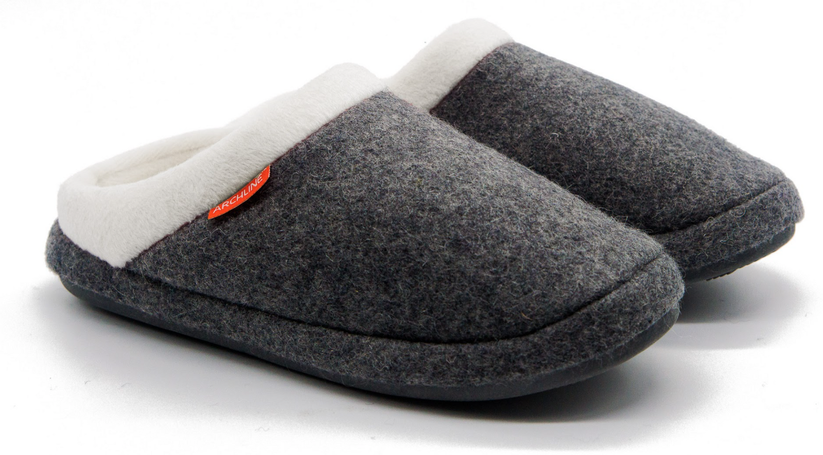 ARCHLINE Orthotic Slippers Slip On Arch Scuffs Orthopedic Moccasins - Grey Marle - EUR 47 Main image