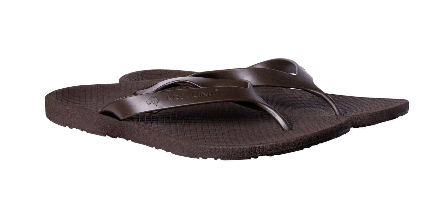 ARCHLINE Orthotic Thongs Arch Support Shoes Footwear Flip Flops Orthopedic - Brown/Brown - EUR 42 Secondary image