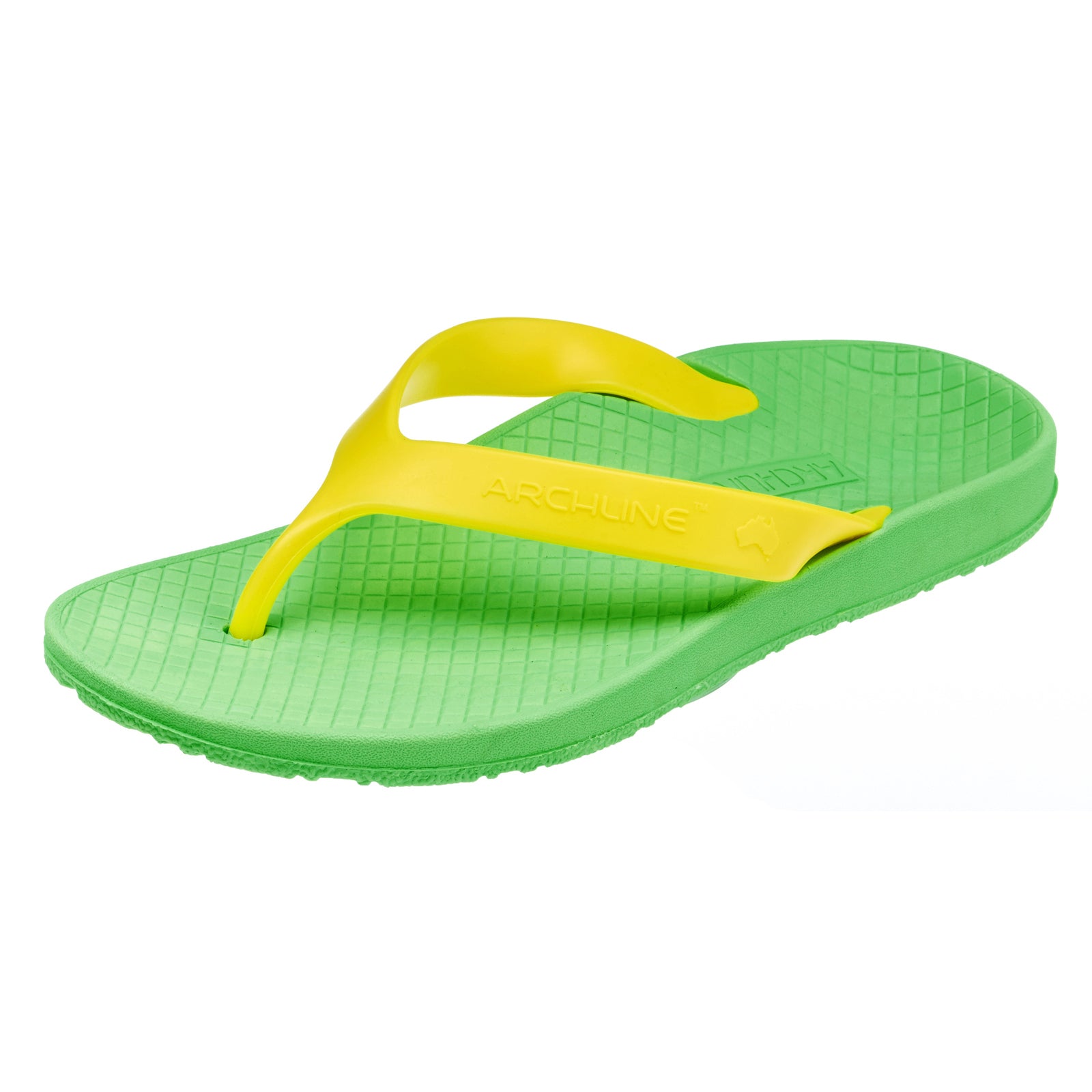 ARCHLINE Orthotic Thongs Arch Support Shoes Footwear Flip Flops Orthopedic - Green/Gold - EUR 36 Secondary image