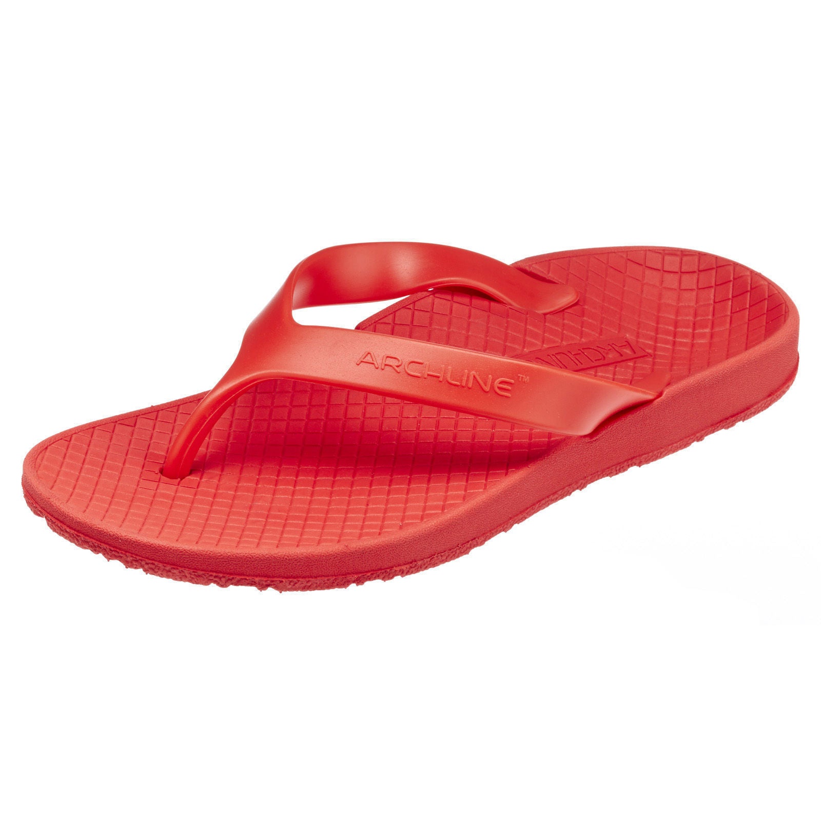 ARCHLINE Orthotic Thongs Arch Support Shoes Footwear Flip Flops Orthopedic - Red/Red - EUR 40 Secondary image