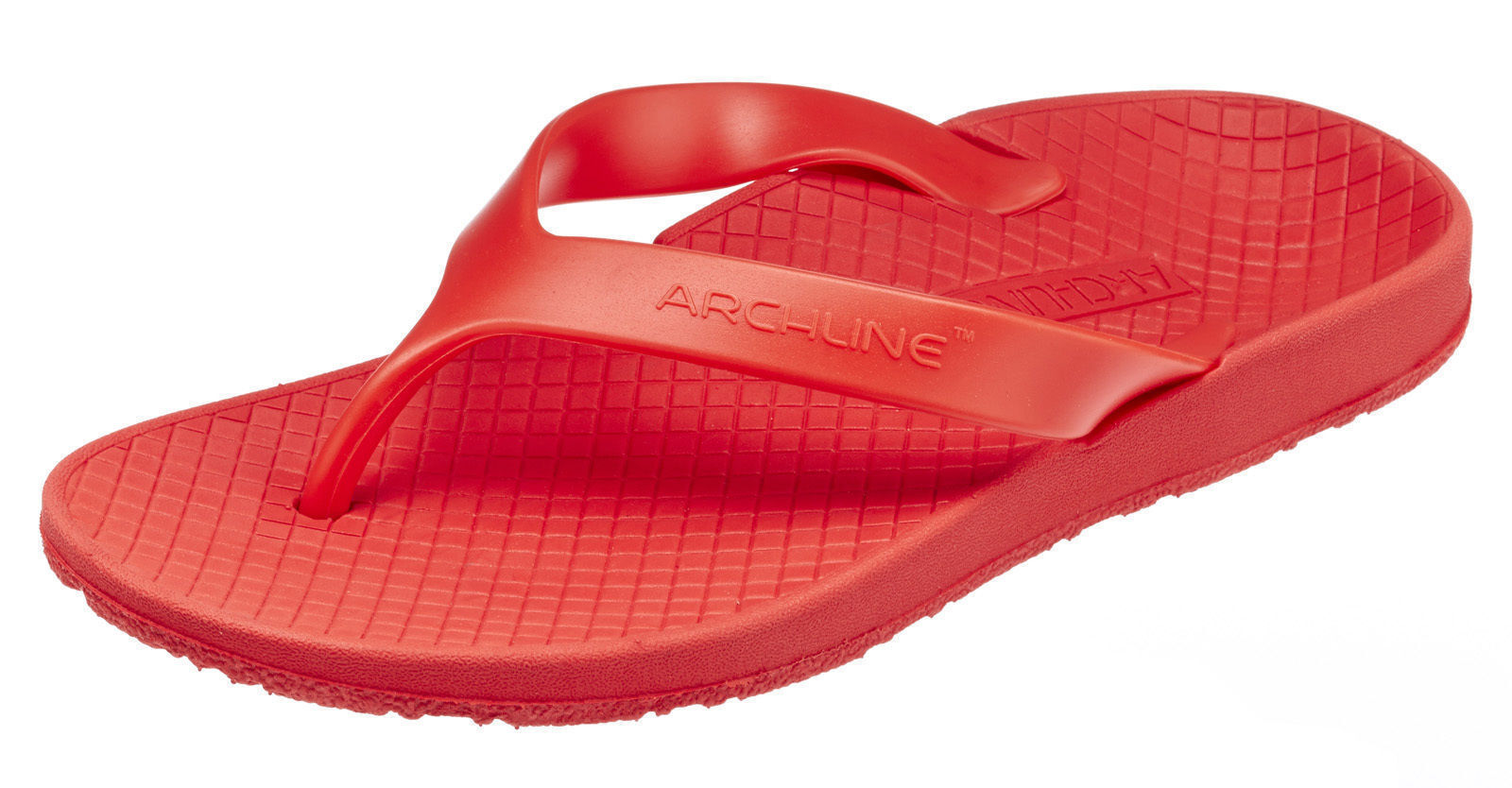 ARCHLINE Orthotic Thongs Arch Support Shoes Footwear Flip Flops Orthopedic - Red/Red - EUR 43 Secondary image