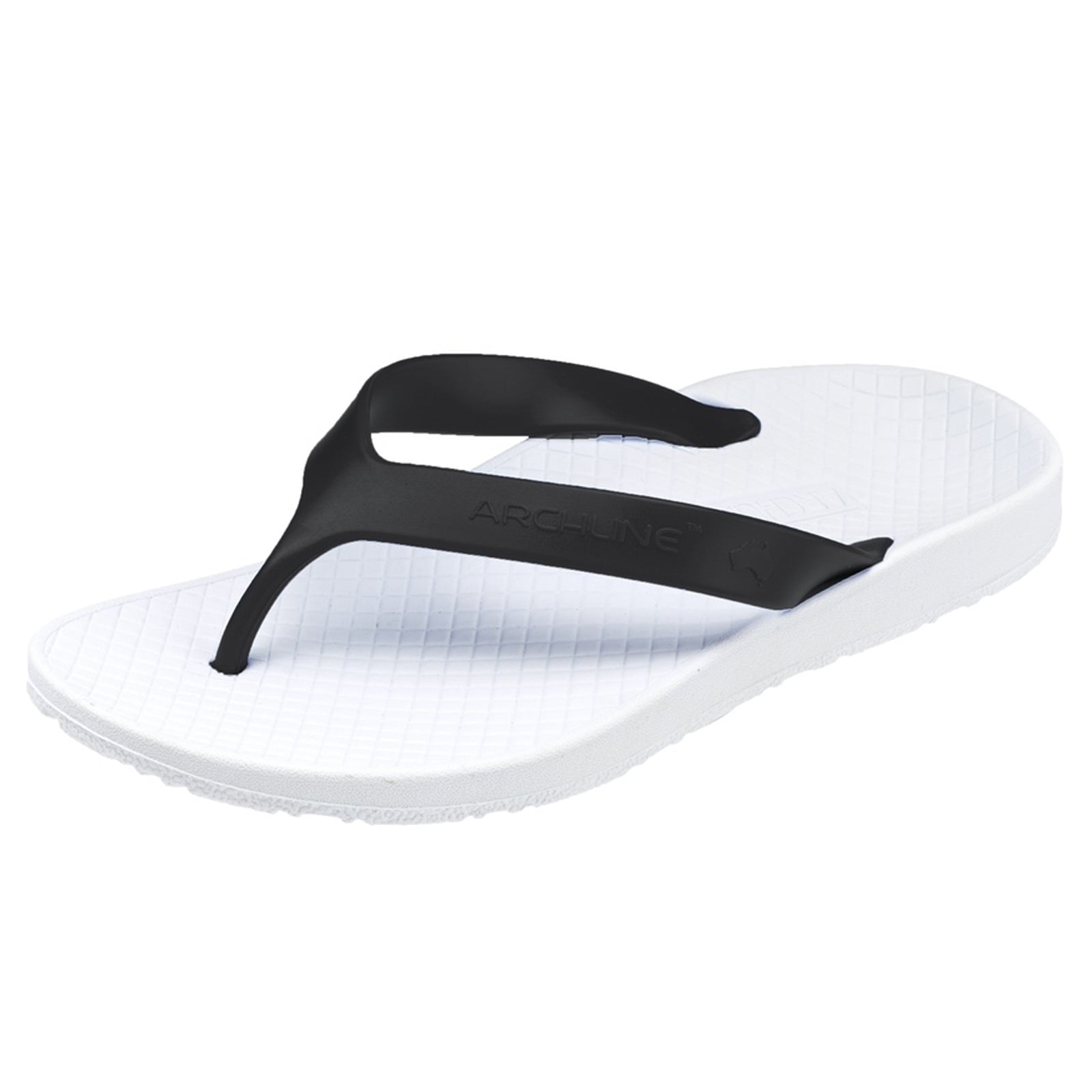 ARCHLINE Orthotic Thongs Arch Support Shoes Footwear Flip Flops Orthopedic - White/Black - EUR 34 Main image
