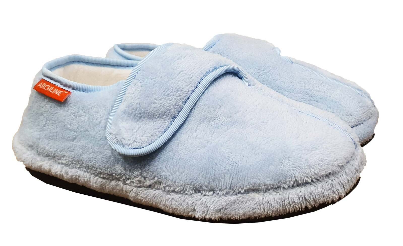 ARCHLINE Orthotic Plus Slippers Closed Scuffs Pain Relief Moccasins - Baby Blue - EU 43 Main image