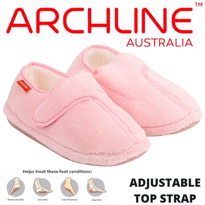 ARCHLINE Orthotic Plus Slippers Closed Scuffs Pain Relief Moccasins - Pink - EU 39