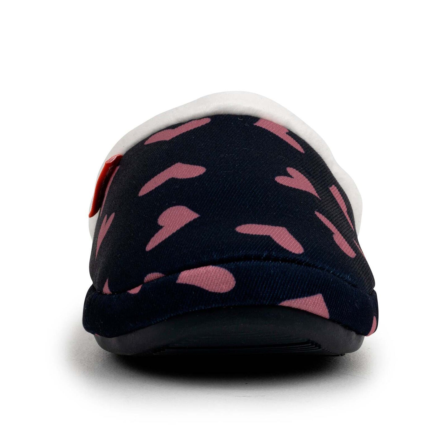 ARCHLINE Orthotic Slippers Slip On Scuffs Pain Relief Moccasins - Navy with Hearts - EUR 35 (Womens US 4)