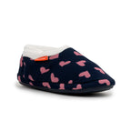 ARCHLINE Orthotic Slippers CLOSED Arch Scuffs Moccasins Pain Relief in Navy Hearts - EUR40