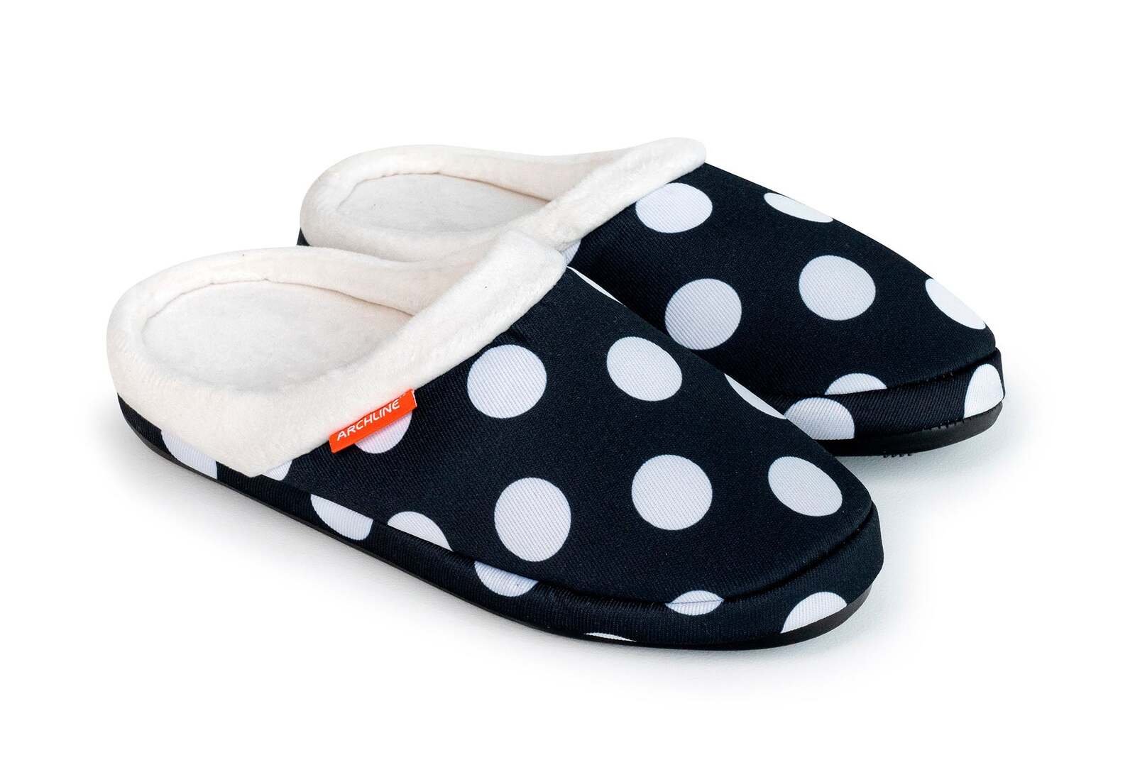 ARCHLINE Orthotic Slippers Slip On Arch Scuffs Pain Relief Moccasins - Polka Dots - EU 41 Secondary image