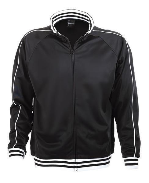 Identitee Mens Varsity Track Suit Top Jacket Jumper Long Sleeve Sunset Urban Casual - Black - XXX-Large Secondary image
