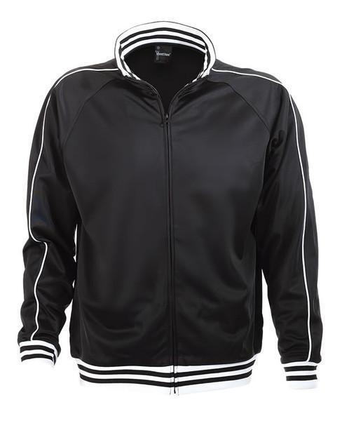 Identitee Mens Varsity Track Suit Top Jacket Jumper Long Sleeve Sunset Urban Casual - Black - XX-Large Main image