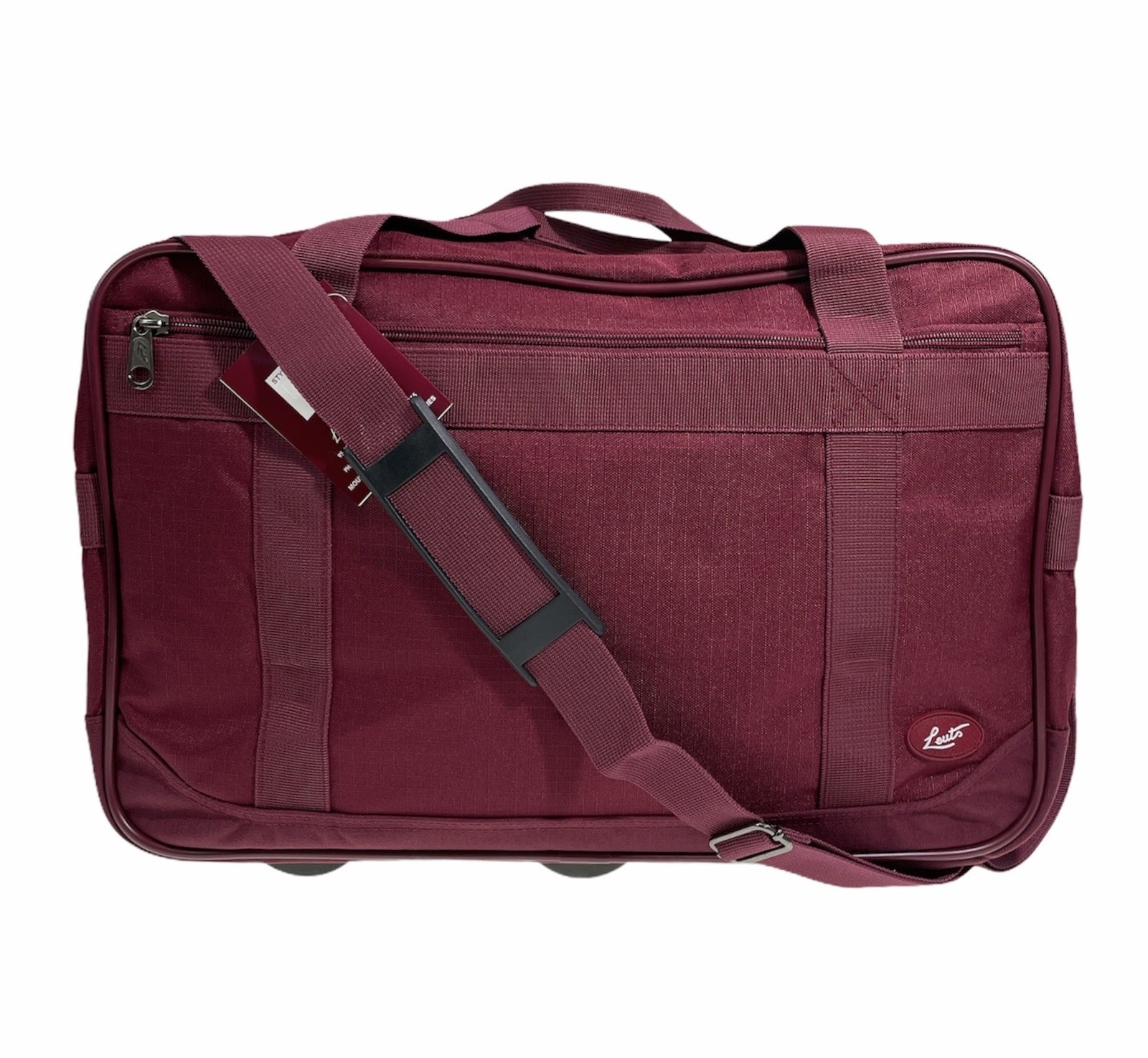 44L Foldable Duffel Bag Gym Sports Luggage Travel Foldaway School Bags - Maroon Secondary image