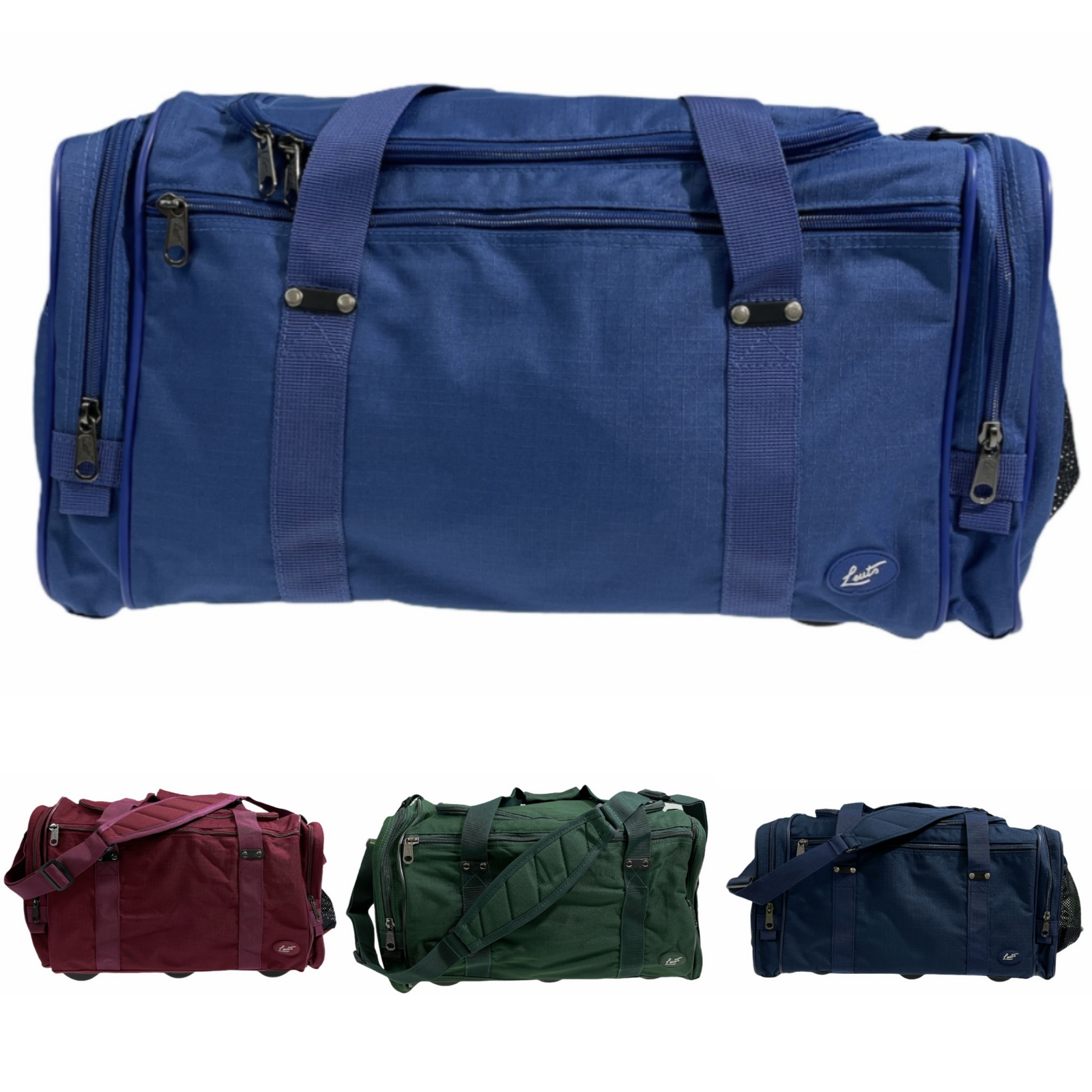 44L Travel Foldable Duffel Bag Gym Sports Luggage Travel Foldaway D-Zip Top School Bags - Dark Navy Secondary image