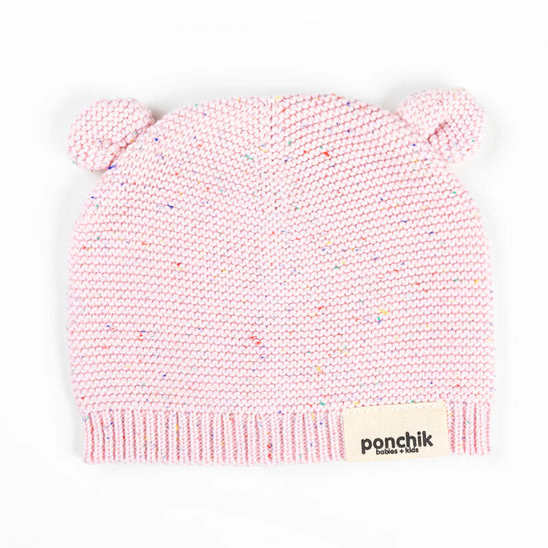 Ponchik Babies + Kids Bear Beanie Hat Warm Winter - Love - 3-12 Months Secondary image