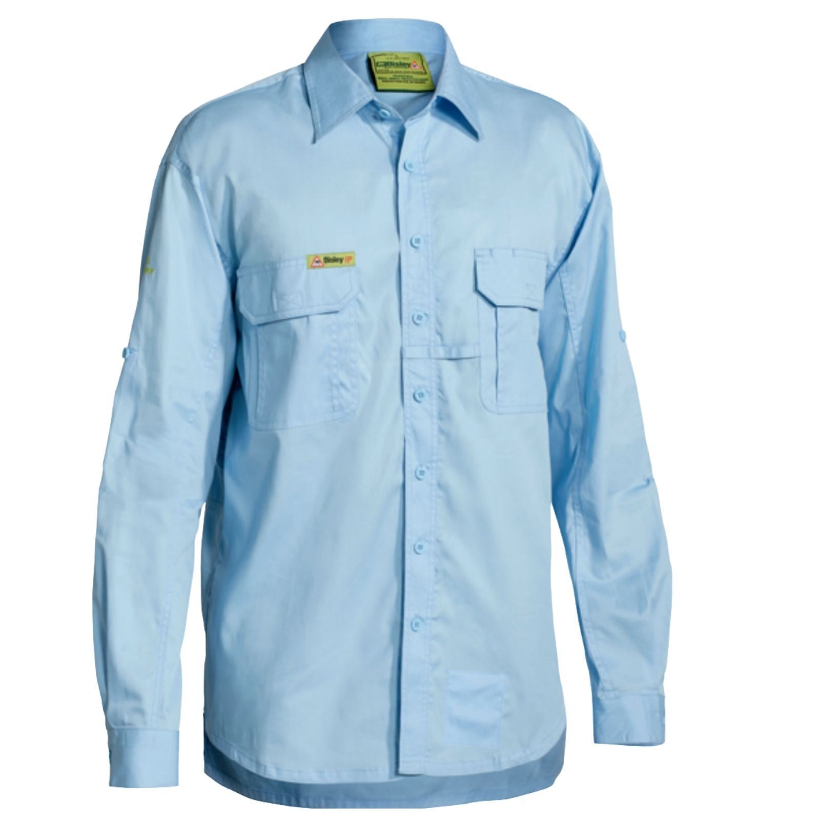 BISLEY Insect Protection Fishing Shirt Long Sleeve Casual Business Work Cotton - VRS6140_BBLB (Blue) - S Secondary image