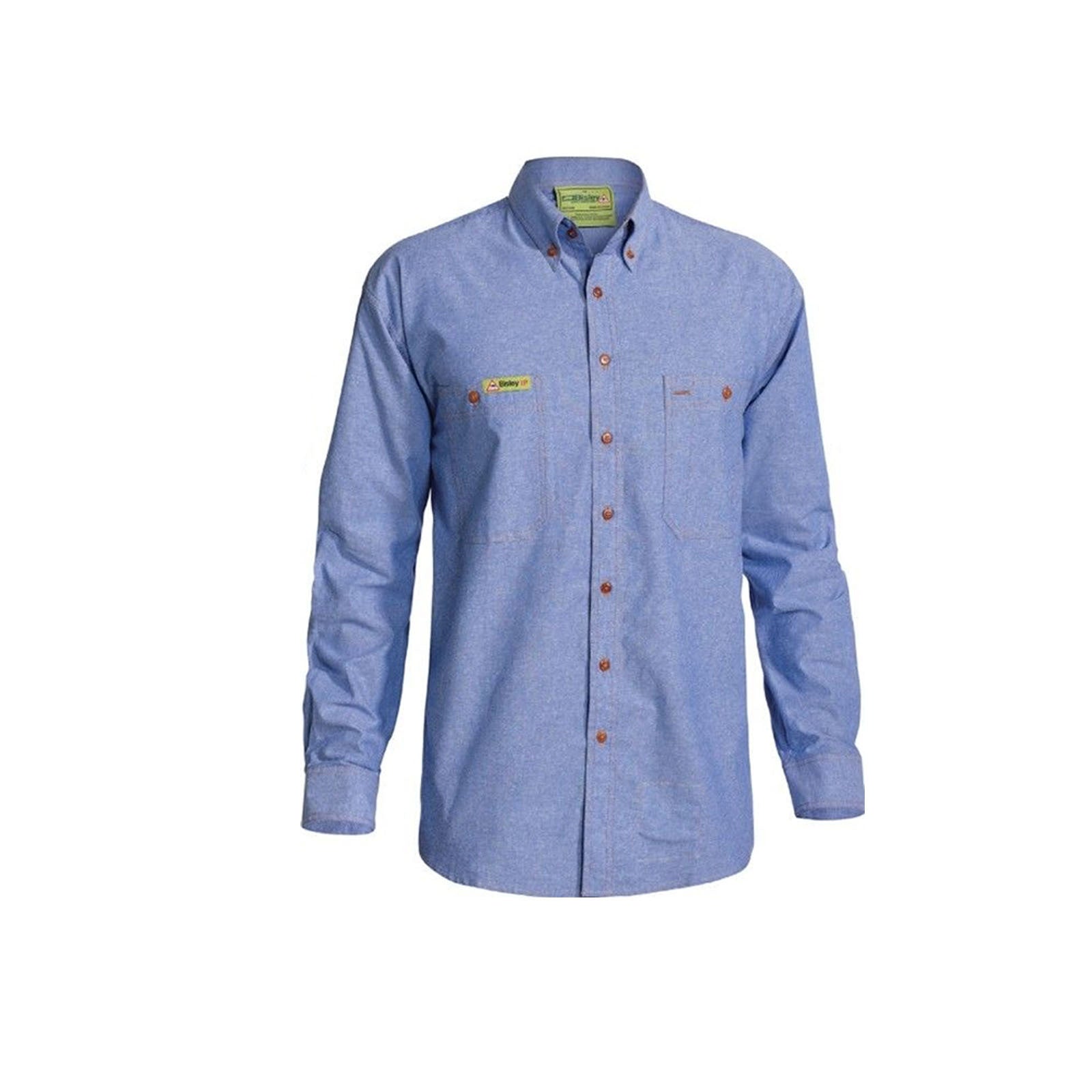BISLEY Insect Protection Repellent Long Sleeve Casual Shirt Fishing Camping - Blue - S Main image