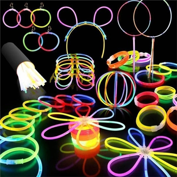 15 GLOW STICKS Party Light Glow In The Dark Rave NECKLACE Disco Bulk Main image