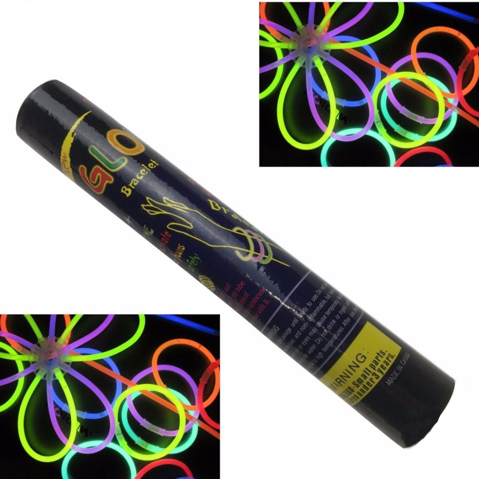 50 GLOW STICKS Party Light Glow In The Dark Rave NECKLACE Disco Bulk Main image