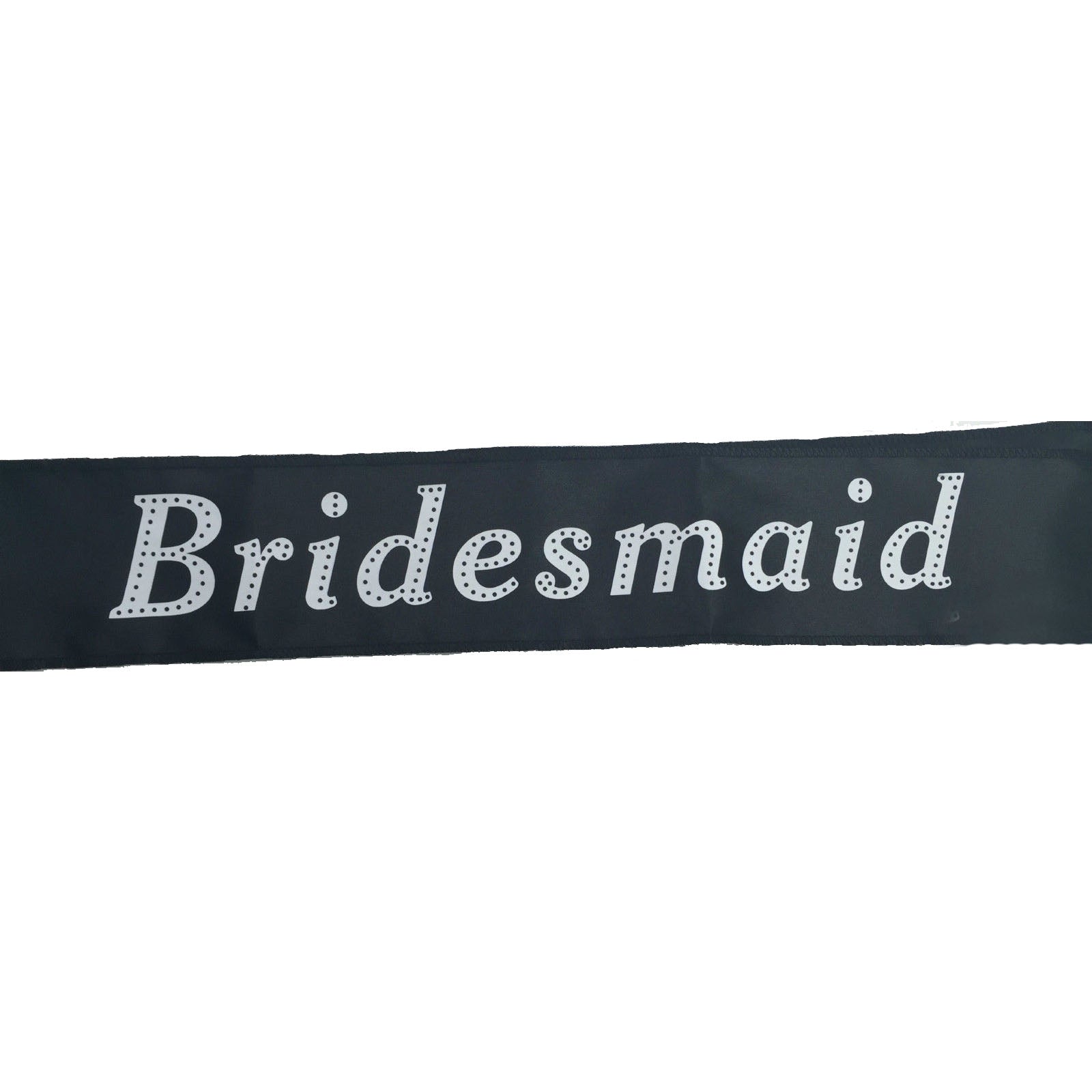 HEN'S NIGHT SASH Party Girls Wedding Bridesmaid Bridal Bride To Be Satin Sashes - Bridesmaid (Black) Secondary image
