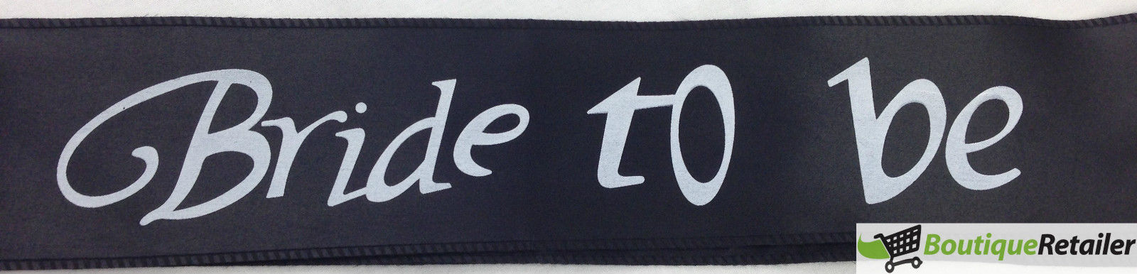 HEN'S NIGHT SASH Party Girls Wedding Bridesmaid Bridal Bride To Be Satin Sashes - Bride To Be (Black) Main image