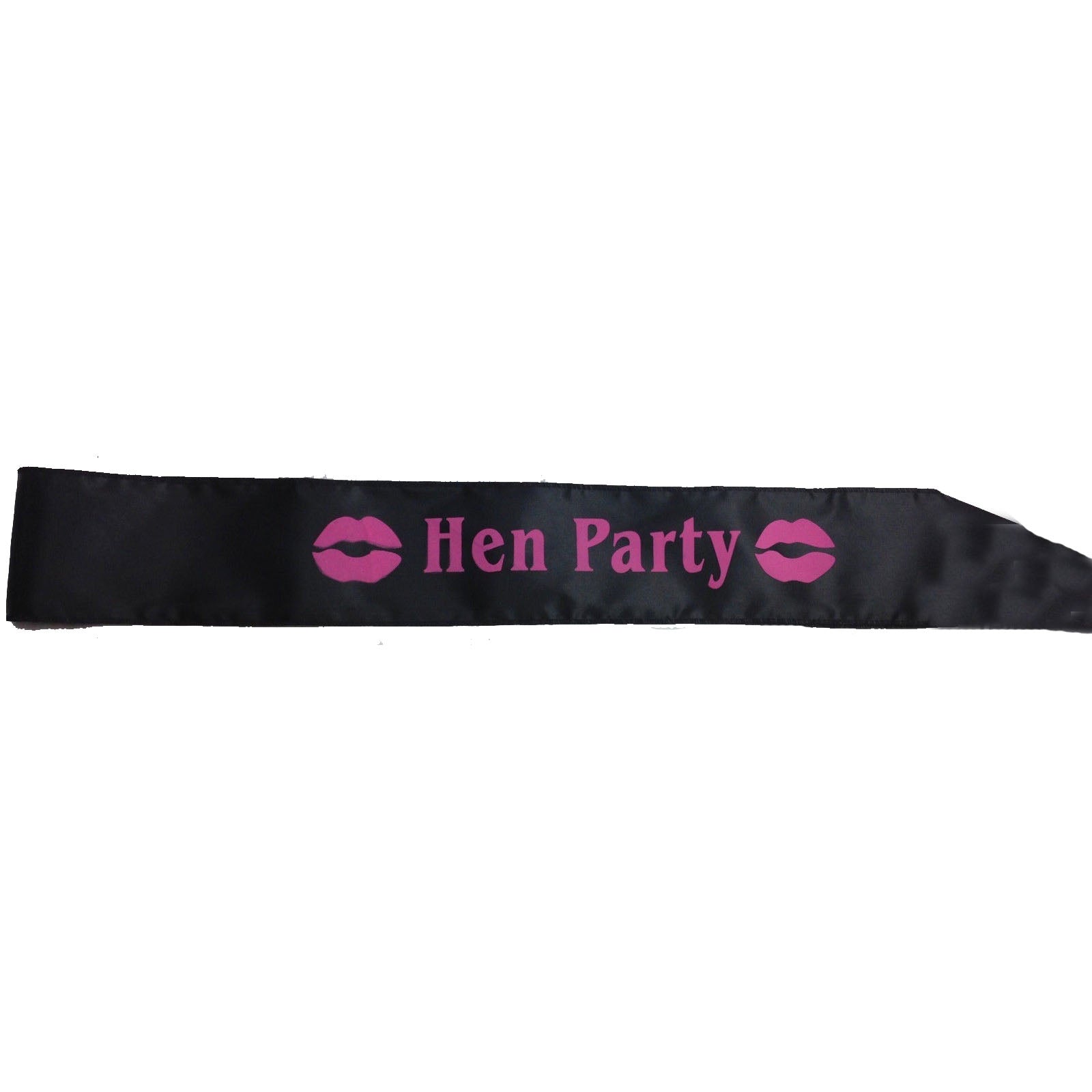 HEN'S NIGHT SASH Party Girls Wedding Bridesmaid Bridal Bride To Be Satin Sashes - Hen Party (Black with Pink Writing) Secondary image