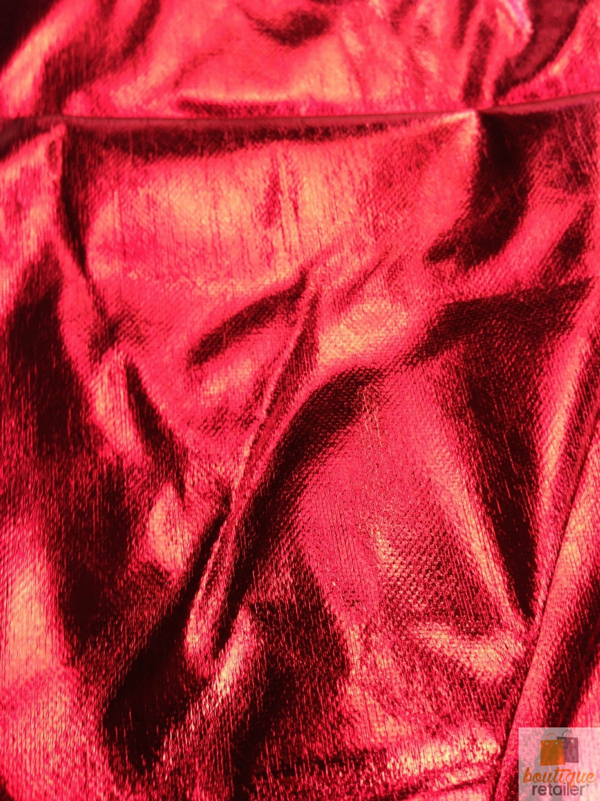 KIDS METALLIC CAPE with Collar Costume Childrens Party Halloween Jacket Vampire - Red Secondary image