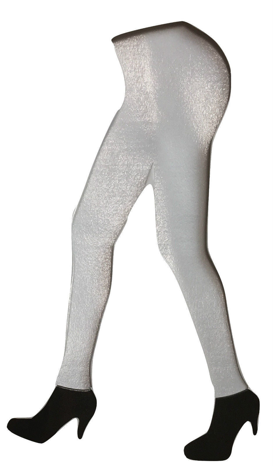 DELUXE METALLIC LEGGINGS Shiny Neon Stretch Dance Costume Fancy Dress Party - White Secondary image