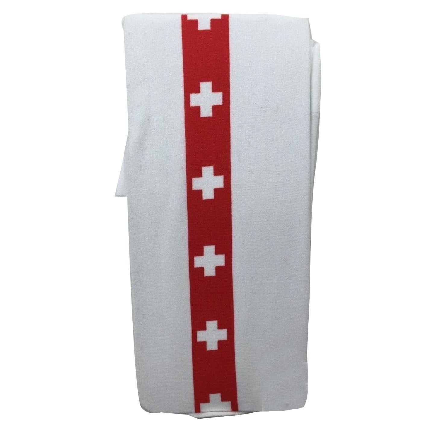 Stay Up OVER THE KNEE SOCKS Stockings Hosiery Party Costume Stockings - Nurse (White/Red) Secondary image