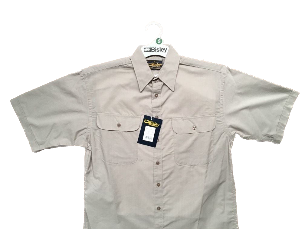 BISLEY SHORT SLEEVE SHIRT Everyday Casual Business Work Cotton Blend Check - BS2486_BBOG (BOG) - S Main image